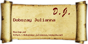 Dobszay Julianna névjegykártya