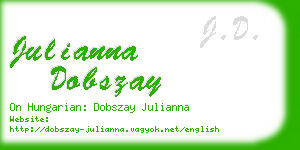 julianna dobszay business card
